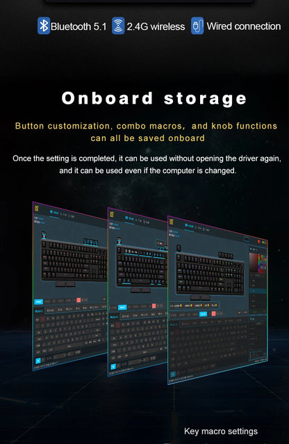SKYLOONG GK104 Pro Wireless Mechanical Keyboard 100% Custom Keyboard Hot-Swappable Low-noise Switch for PC Gamer Office Accessories