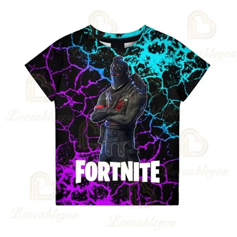 Fortnite Boys T-shirt Kids Tops Summer Children Clothes 3D Funny Battle Royale Game Graphics T Shirt Toddler Girls Top Tee