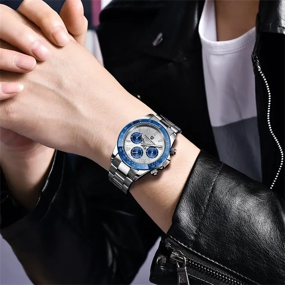 Novo PAGANI DESIGN PD1644 Relógio de Luxo para Homem em Quartzo com Data Automática, Cronógrafo Desportivo de Pulso, Impermeável 100m, Presente para Homem