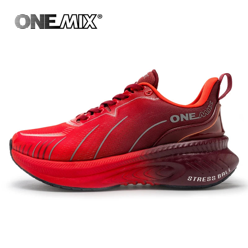 Zapatillas de running ONEMIX New Cushioning para hombre, aptas para corredores pesados, deportivas con cordones para mujer, antideslizantes, de exterior, deportivas para hombre