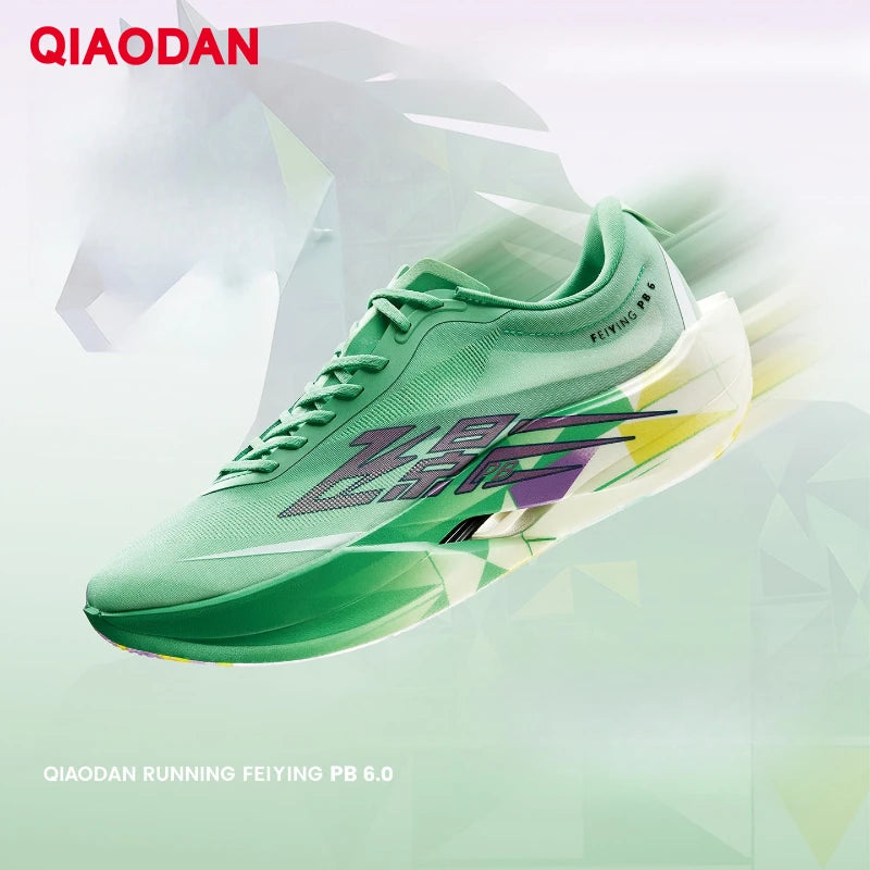 Zapatillas de running QIAODAN Feiying PB6.0 con suela de carbono para hombre, zapatillas profesionales de maratón, zapatillas deportivas ligeras QDB023263299