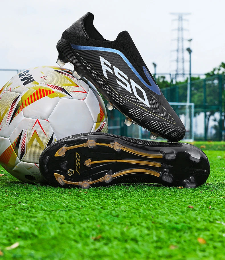 New Men Football Boots Futsal Outdoor Sneakers Match Grass Non-Slip High-quality Soccer Shoes Cleats Hot-selling High-top Light
