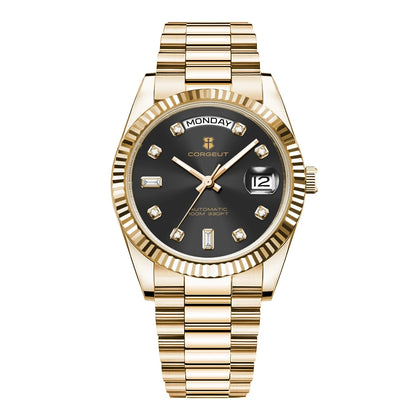 Orologio da uomo Corgeut Luxury 36MM ST1644 automatico meccanico con zaffiro, Relógio Masculino 10BAR, day, swim e dress watch