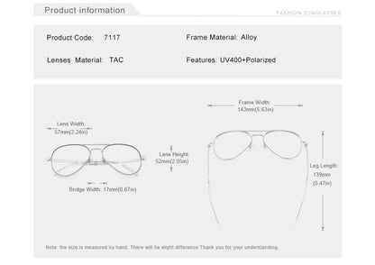 KINGSEVEN Pilot Alloy Sunglasses Polarization UV400 Anti-reflection Full Frame Parsnip Glasses Women Retro Luxury Eyewear