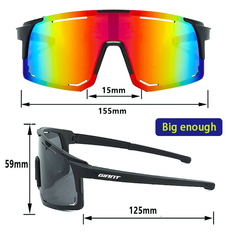 Giant Professional Grade Cycling Sunglasses - UV Protection, Anti-Glare, Impact Resistant, Outdoor Sports with case