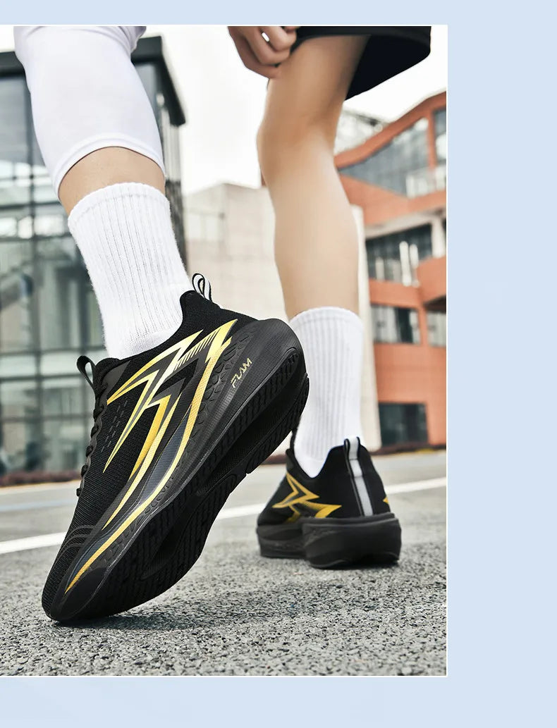 Ténis de corrida com placa de carbono para maratona, para homem e mulher, desportivos, respiráveis, leves, confortáveis e antiderrapantes