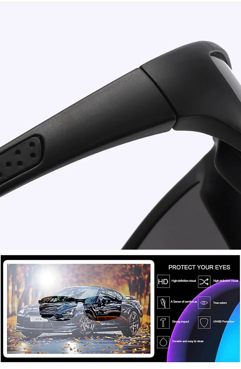 Brand Luxury Designer New Fashion Polarized Sunglasses For Men Outdoor Cycling Sun Glasses Driving Riding Sports Eyewear 6123