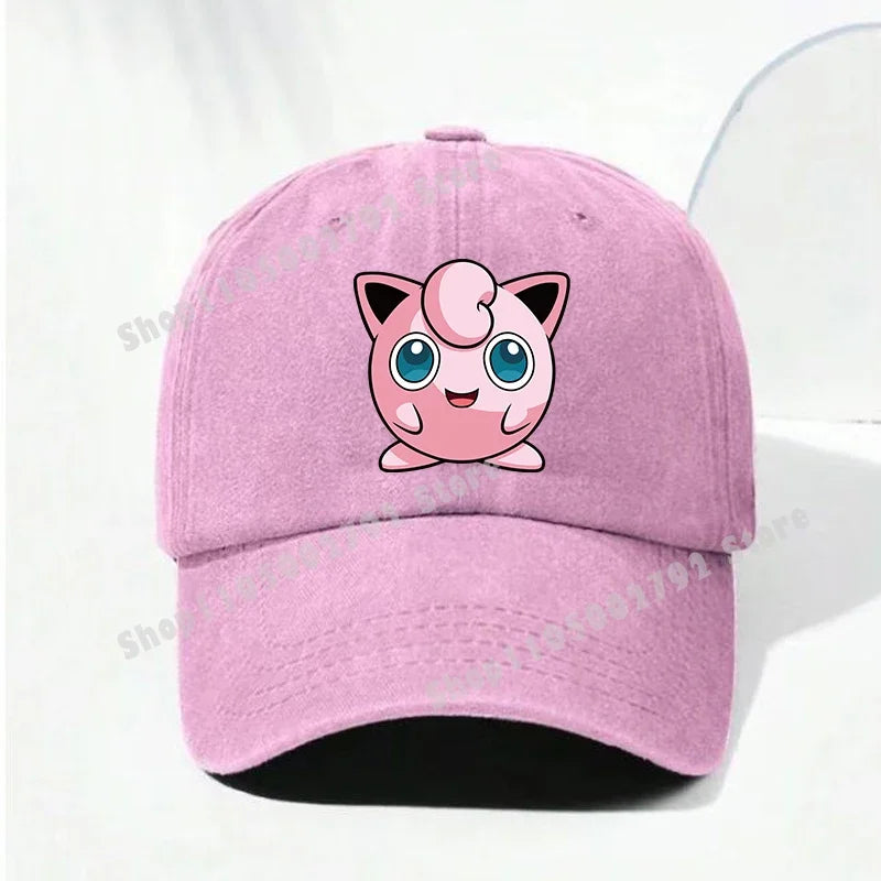 Pokemons Baseball Caps Pikachu Kawaii Anime Figures Sunshade Hats Summer Outdoor Parent Child Sunhat Trendy Duck Tongue Cap Gift