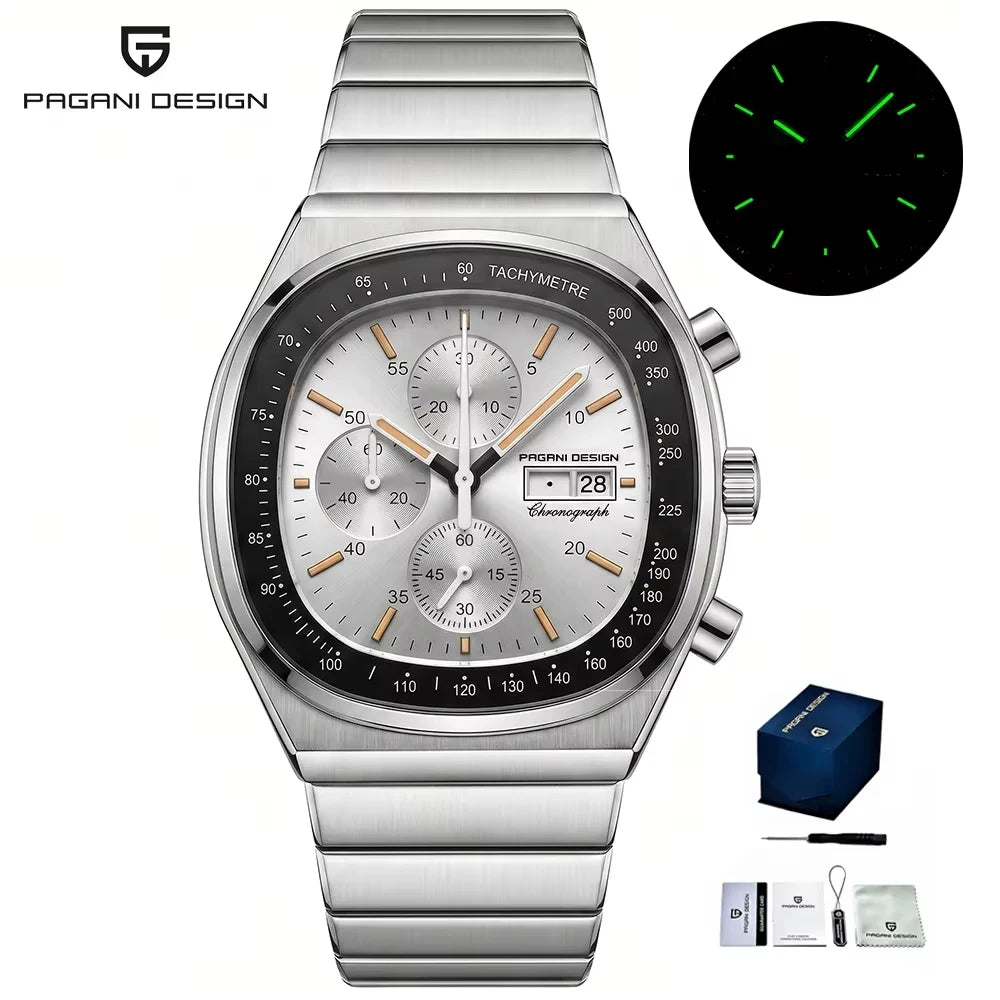 PAGANI DESIGN New 40mm Men‘s Quartz Watches Japan Miyota Movement Sapphire Stainless Waterproof Luminous reloj hombre PD1819