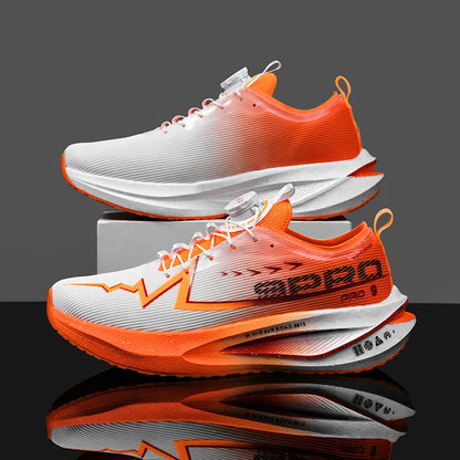 Men’s Running Shoes Carbon Board Specialty Sports Breathable Lightweight Women’s Comfortable Athletic Non-Skid Marathon Sneakers