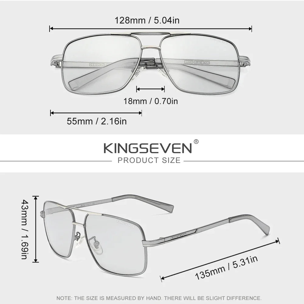 KINGSEVEN Causal Polarized Sunglasses Men Outdoor Driving Fashion Glasses UV400 Rectangle Driving Male Fishing Eyewear