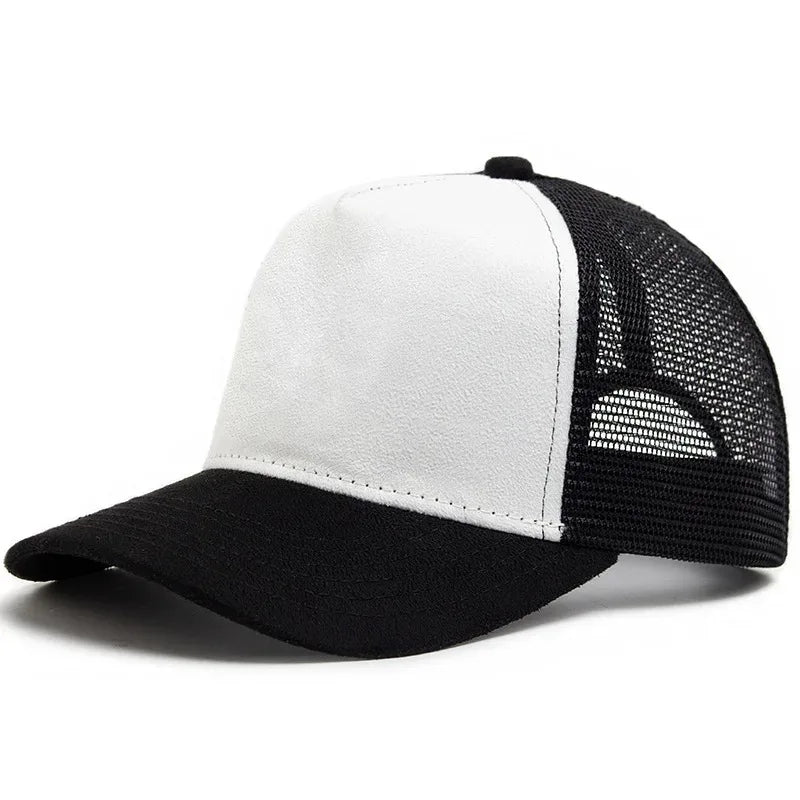 2025 Unisex 5-Panel Mesh Suede Trucker Hat Custom Print Logo Men’s Baseball Cap Spring Summer Breathable Sports Hats Women Gorros