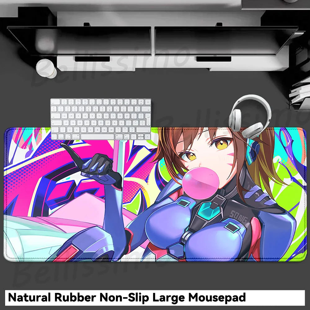 Gaming Accessories Overwatch D.Va Mouse Pad Large Keyboard Mousepad PC Cabinet Deskmat XXL Extended Mats Gamer Mousepad