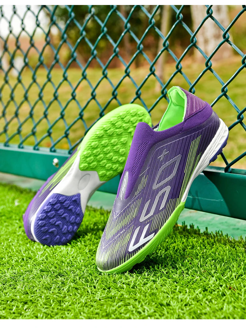 Męskie trampki z kolcami do trawy – wysokiej jakości buty piłkarskie do futsalu i piłki nożnej, antypoślizgowe, do użytku w pomieszczeniach, bestsellerowe, z wysoką cholewką, do użytku na zewnątrz