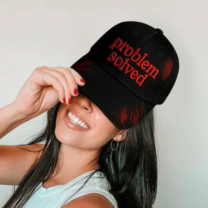 Halloween-tema broderi – problemet løst: Blodig hat, gyser-baseballkasket, velegnet til Halloween-fest, cosplay-rekvisitter og gaver