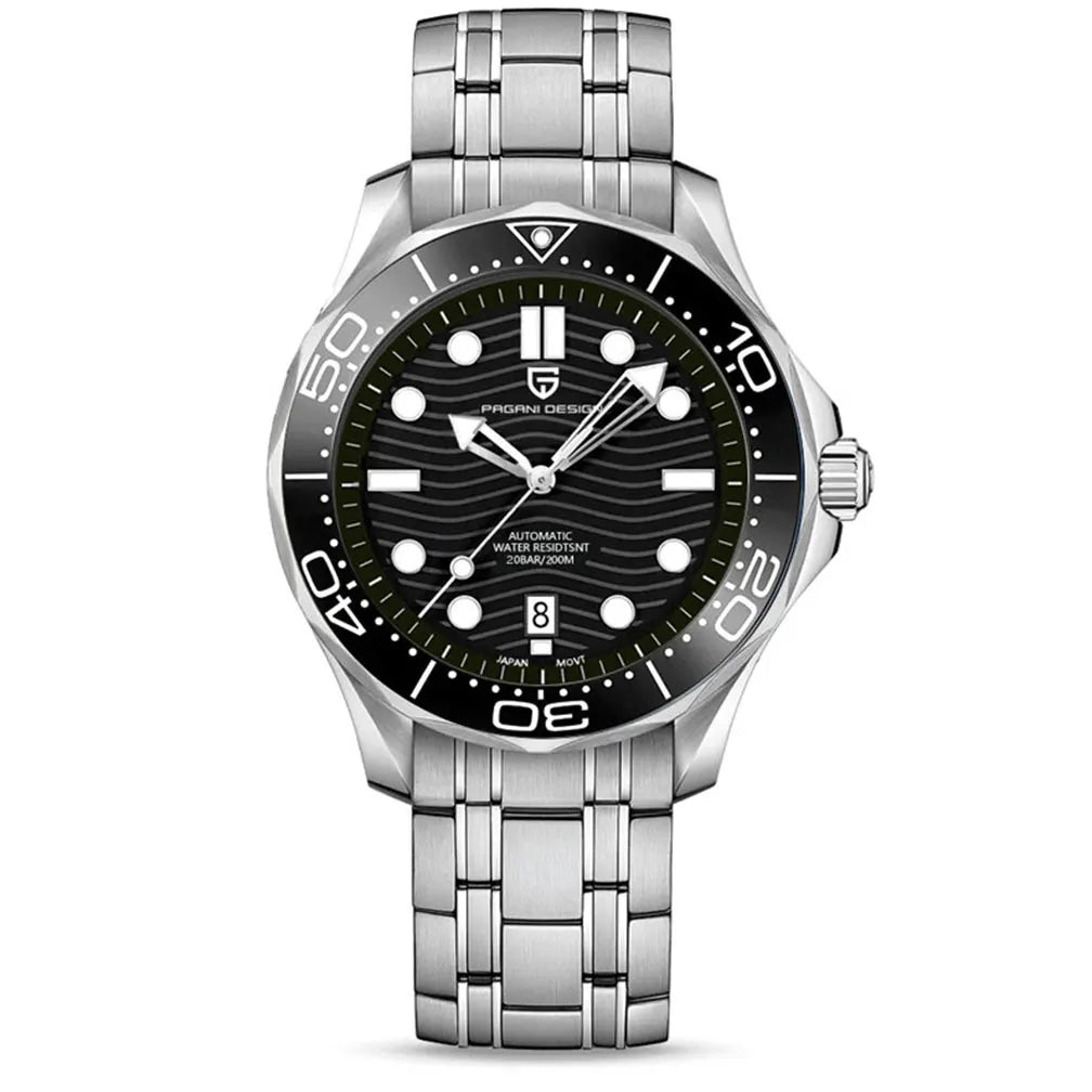 PAGANI DESIGN 2026 Nuevo V2 Waves 200M Reloj de buceo para hombre, reloj automático de lujo y moda para hombre, cristal de zafiro AR, reloj de pulsera para hombre