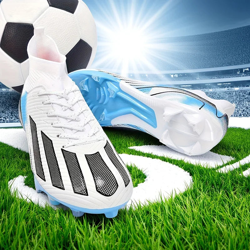 Chuteiras de futebol para homem e rapaz, ultraleves, profissionais, antiderrapantes e confortáveis, para treino e jogo em relva
