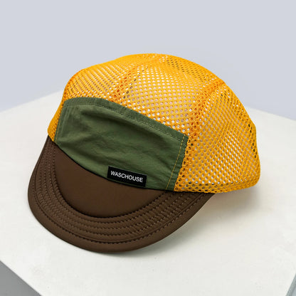 Cappellini da baseball unisex semplici in rete con lettere, parasole, ad asciugatura rapida, traspiranti, con visiera corta e a punta, versatili, alla moda, per attività all’aperto