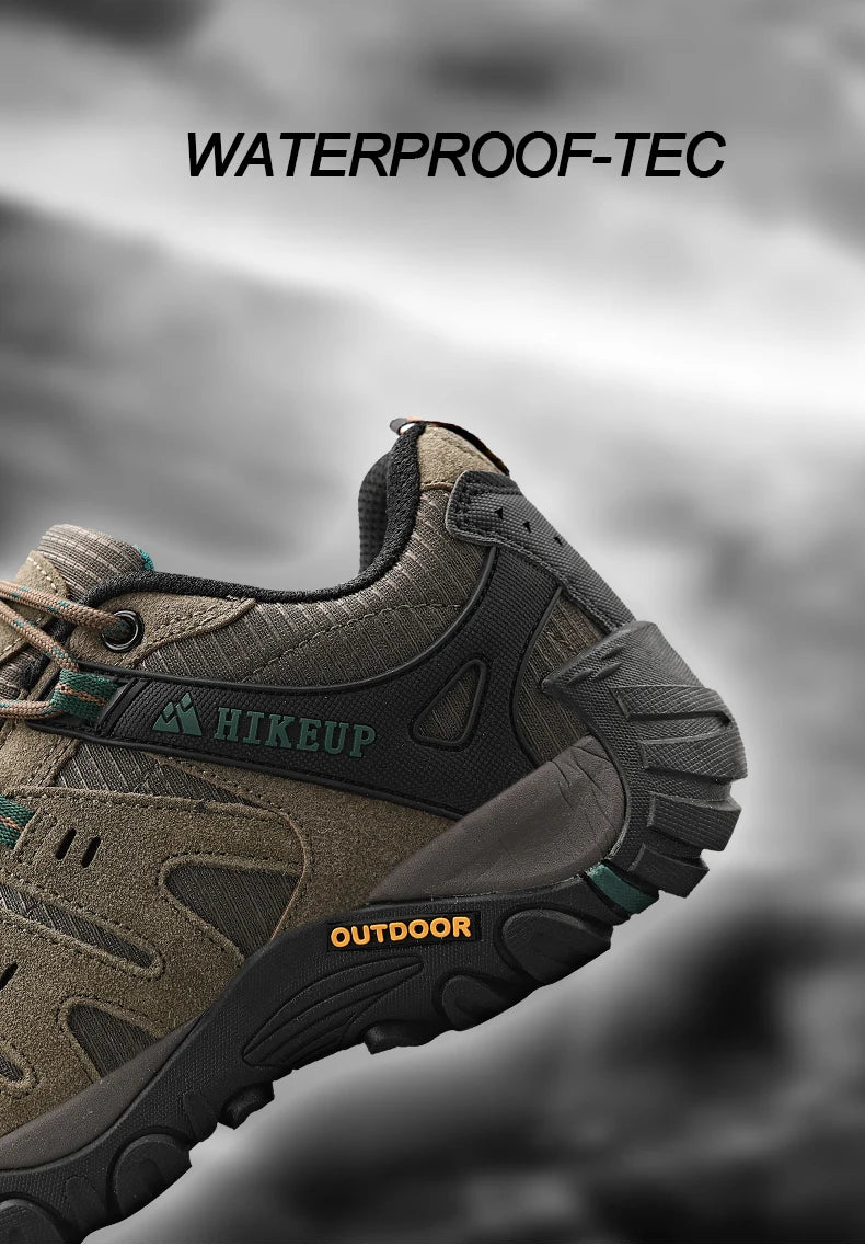 Męskie buty trekkingowe HIKEUP z zamszowej skóry – odporne na zużycie buty outdoorowe do trekkingu, chodzenia, polowania i zastosowań taktycznych