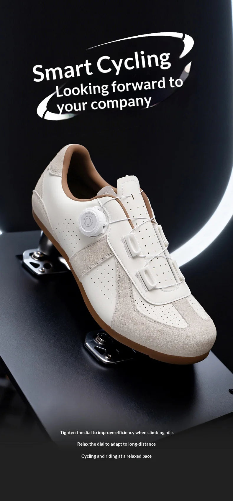 Scarpe da mountain bike da donna senza chiusura, senza tacchette, scarpe da ciclismo su strada RB Speed con suola in gomma, scarpe da ciclismo da uomo con suola in gomma