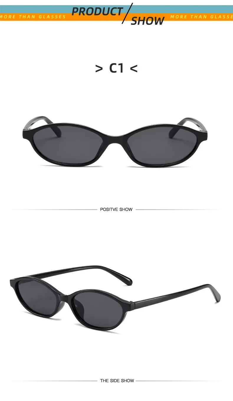 New Fashion Leopard Cat Eye Oval Women's Sunglasses Sunscreen Sun Glasses Female Retro Colorful Eyeglass UV Shade Glasses