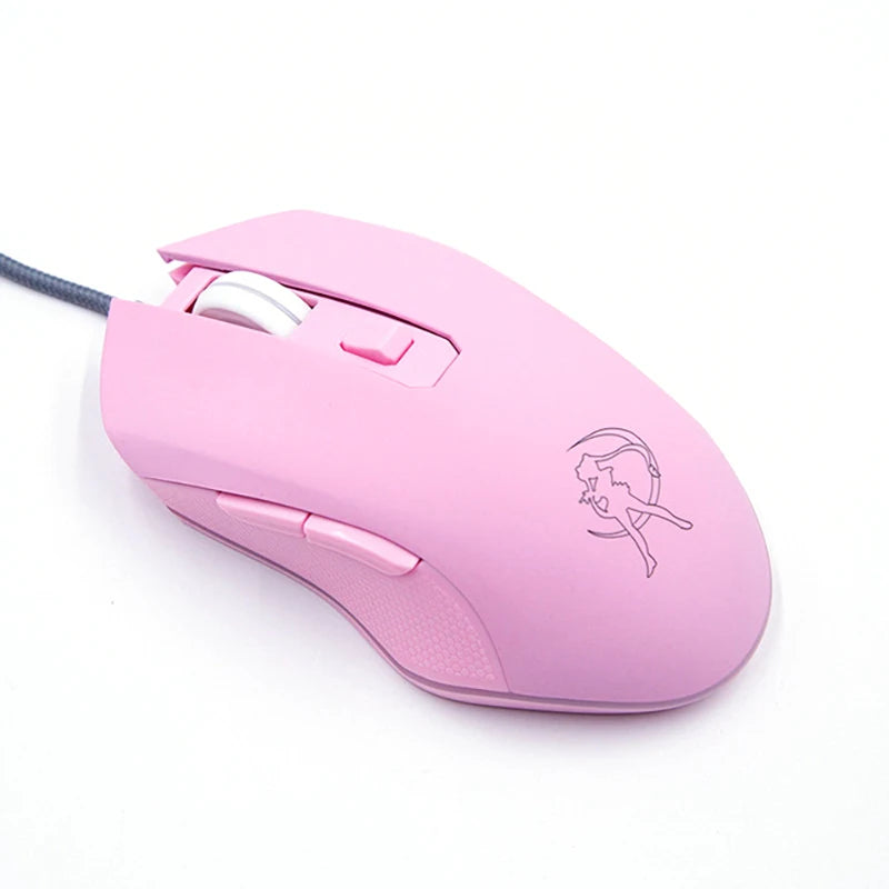 UTHAI DB49 Wired Luminous Pink Mouse 1600 (dpi) Computer Accessories Peripheral Cute Girl Gaming Mouse