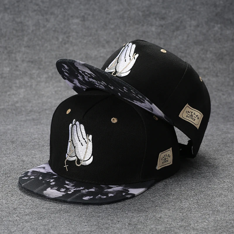 Men's Letter Embroidery Tide All-Match Flat Brim Baseball Cap Ladies Summer Hip-Hop Hat Outdoor Shade Adjustable Peaked Cap