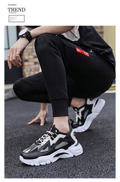 Nuevos zapatos casuales para hombre, para actividades al aire libre; zapatillas deportivas a la moda, ligeras, cómodas y transpirables.