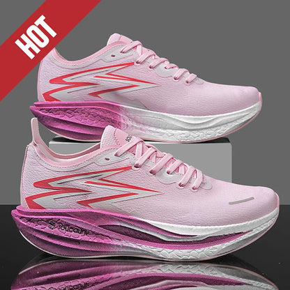 Ténis de Corrida NOVOS com Placa de Carbono para Maratona, Homem e Mulher, Desportivos, Respiráveis, Leves, Confortáveis, Antiderrapantes e Casuais