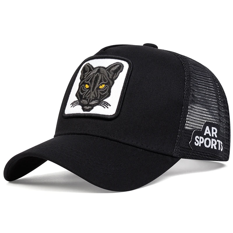 Fashion Cat Embroidery Baseball Cap Summer Breathable Mesh Caps adjustable Hip Hop Trucker Hats Men Women Outdoor sun Hats
