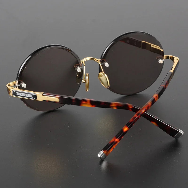 Men's Resin Sunglasses  Frameless UV400 Sunglasses Cool Eye Protection Glasses Summer Decorative Sunglasses
