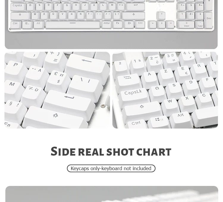 104 Teclas Keycaps Retroiluminadas Coreano Francês Russo Espanhol Alemão para Teclado Mecânico com Switch MX, Perfil OEM, Teclas ABS DIY