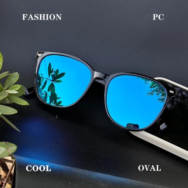 1PCS/2PCS/3PCS Round Women's Polarized Sunglasses - Stylish PC Frame Pink/Blue/Leopard/UV400 Lenses Travel, Driving & Hiking"