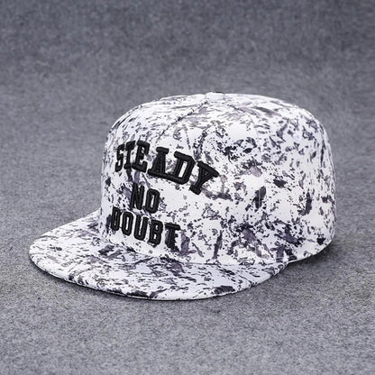 Men's Letter Embroidery Tide All-Match Flat Brim Baseball Cap Ladies Summer Hip-Hop Hat Outdoor Shade Adjustable Peaked Cap