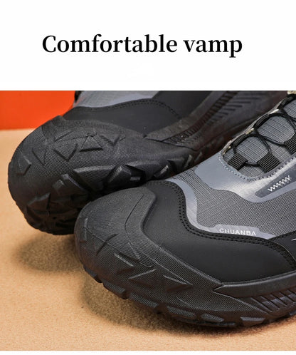 Sneakers da trekking da uomo con fibbia girevole, scarpe da escursionismo con suola spessa per attività all’aperto, scarpe sportive da uomo, comode e antiscivolo, ideali per arrampicata e passeggiate