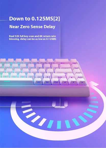 IROK Carotmas Mercury68 Teclado Mecânico com Switches Magnéticos 8K 68 Teclas RT0.004mm Baixa Latência Teclado Gaming com Fio Personalizado para PC Presentes
