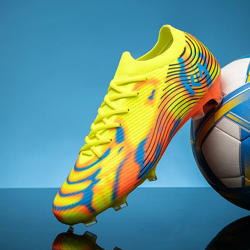 New Men's Soccer Shoes Match Outdoor Sneakers Grass Cleats Hot-selling Football Boots Non-Slip Boys High-quality High-top Light
