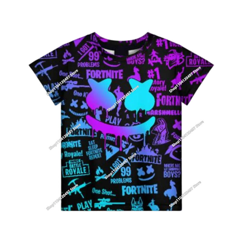 Camisola com Capuz Infantil de Outono — T-shirt Hoodie Fortnite Nova, Roupa Casual Confortável para Crianças, Estilo Streetwear