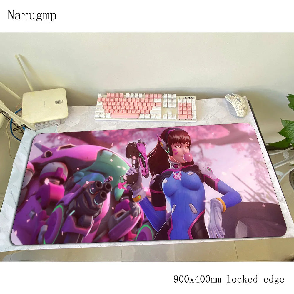 Overwatch-muismat voor verjaardag, computermat 900x400x3mm, grote gaming-muismat, cadeau, bureauonderlegger voor muis en toetsenbord, pc-gamer