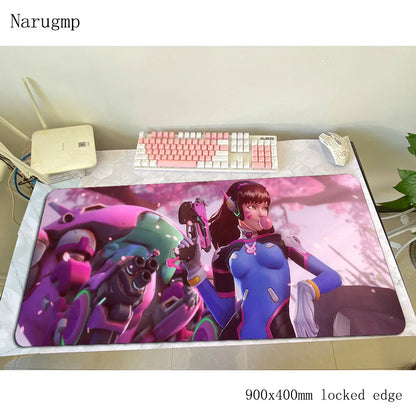 Overwatch-muismat voor verjaardag, computermat 900x400x3mm, grote gaming-muismat, cadeau, bureauonderlegger voor muis en toetsenbord, pc-gamer