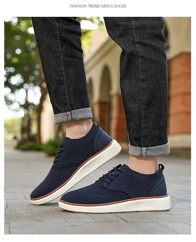 Mocasines deportivos de malla para hombre, calzado antideslizante de corte bajo, zapatos casuales deportivos, superventas, zapatos de diseño 2025