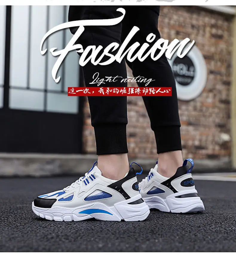 Nuevos zapatos casuales para hombre, para actividades al aire libre; zapatillas deportivas a la moda, ligeras, cómodas y transpirables.