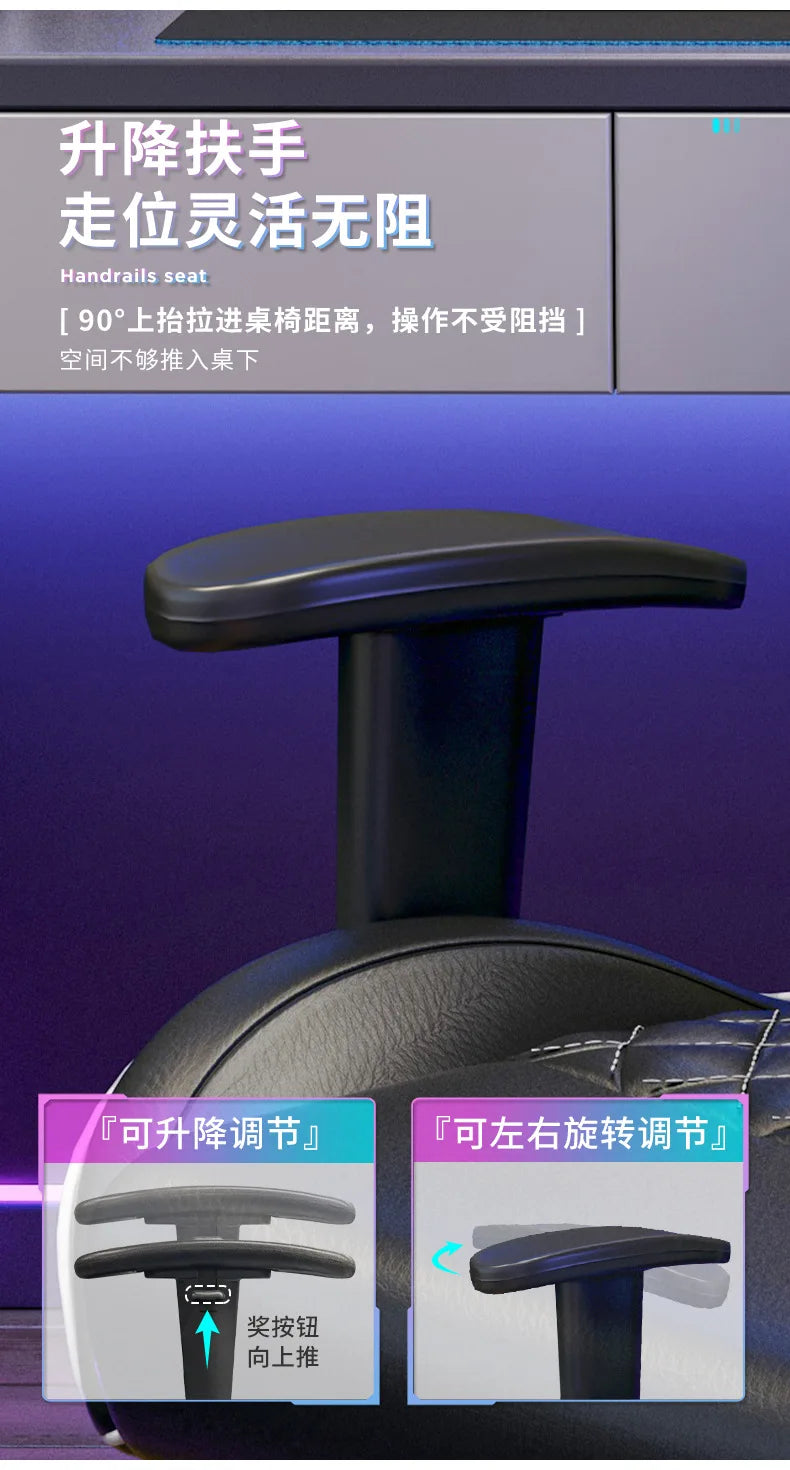 Ergonomic Swivel Gaming Chair Comfortable Office Computer Chair with Armrests, Modern Executive Desk Chair for Home, Work & Gaming