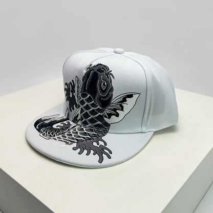 China Chic Pattern Embroidered Baseball Hats Breathable New Unisex Ethnic Style Peaked Caps Versatile Sunshade Hip Hop Fashion