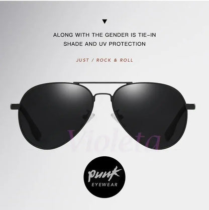 Punk Rock Polarized Sunglasses Color Film Sunglasses Han Edition Mirror Face Fashion Sun Glasses T1001