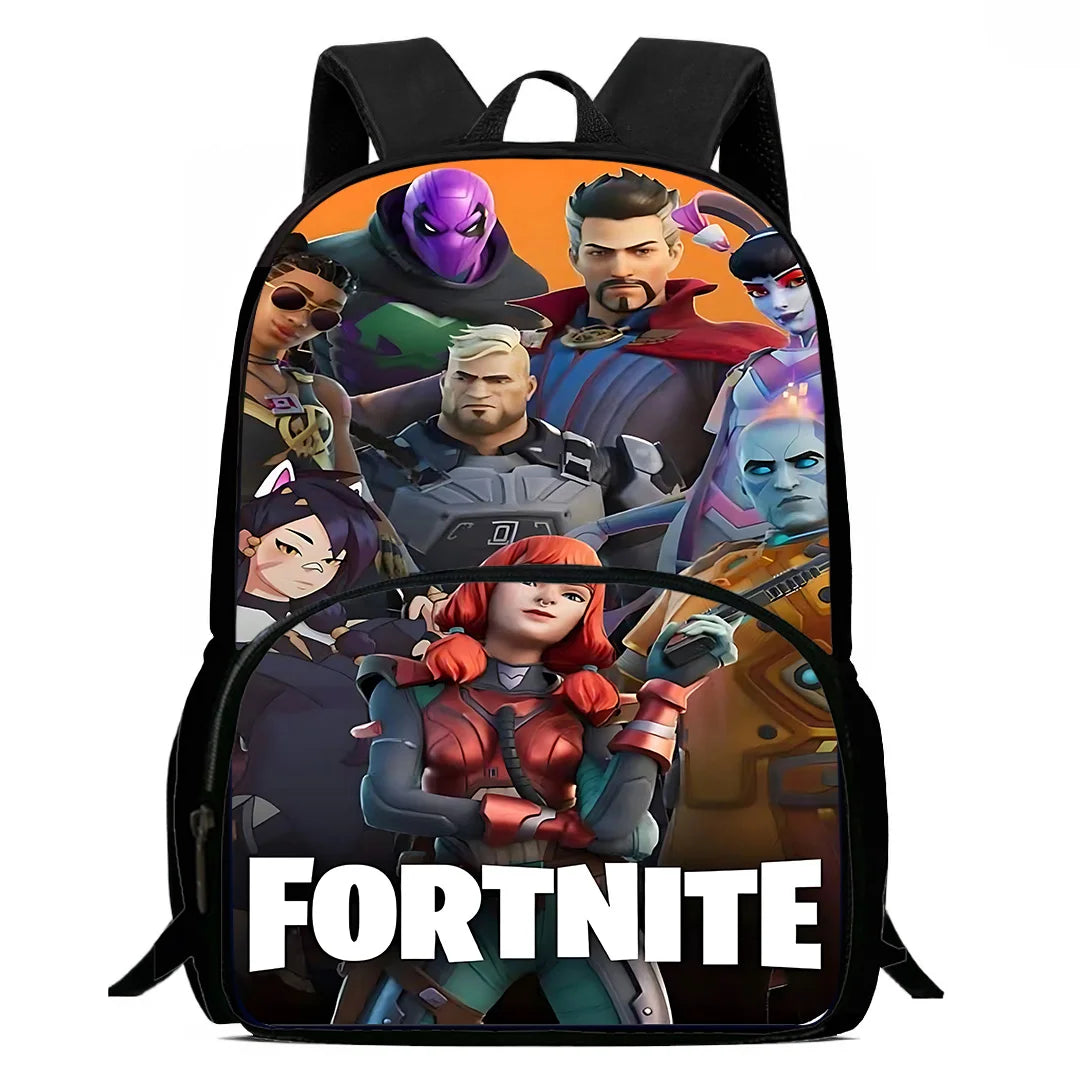 Hot Game Design Child Backpacks F-FortniteS Lunch Bag Pencil Case, Pupil Large Capacity School Bags for Boys and Girls, Best Gift
