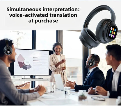 Auricolari HYUNDAI X1PRO Wireless Bluetooth 6.0 con traduzione AI – Oltre 100 lingue, controllo touch, schermo LED, cuffie con cancellazione del rumore