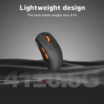 Mouse wireless Bluetooth RK ROYAL KLUDGE M30 PAW3311 41G leggero 12000dpi tri-mode per gamer, ergonomico con software
