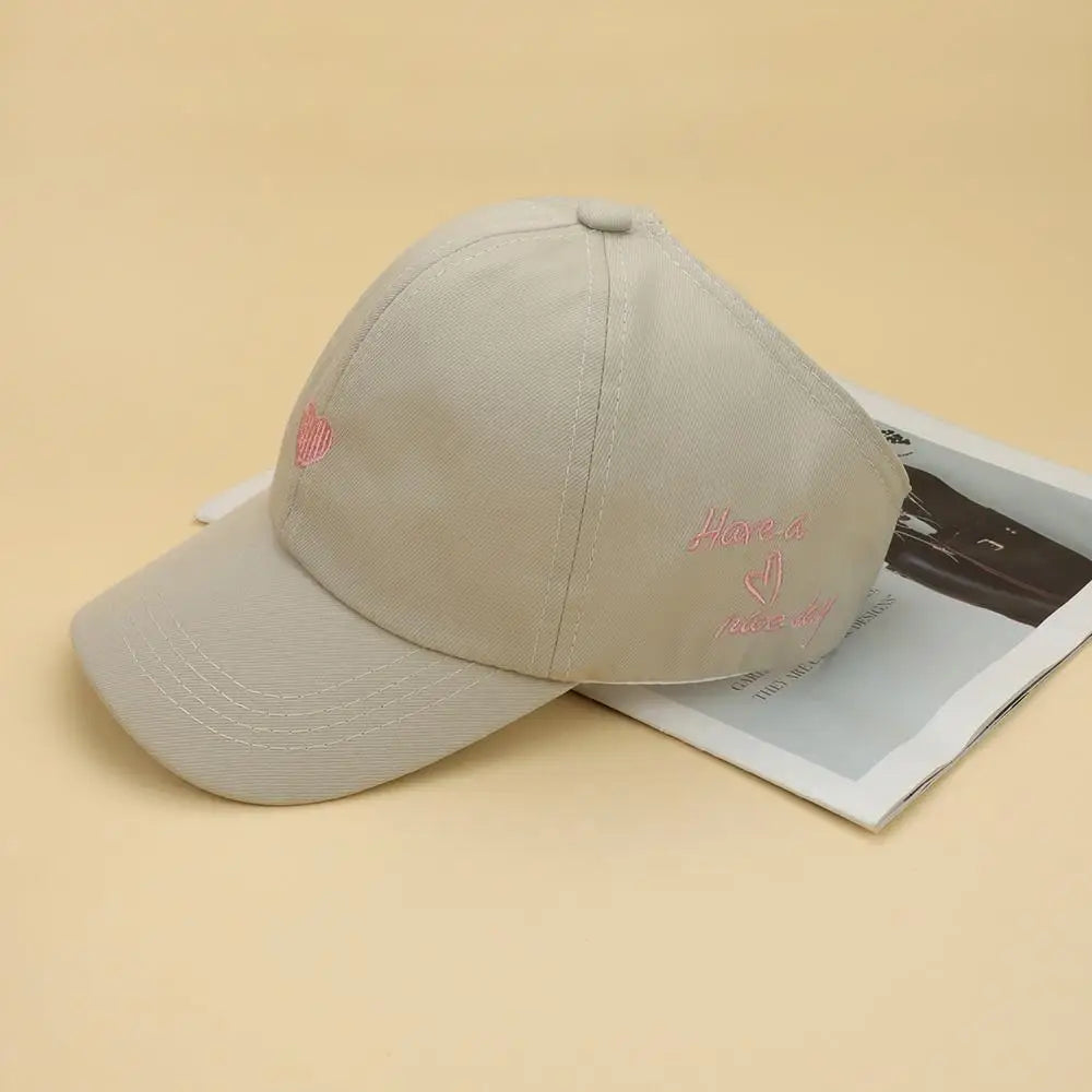 HOT Girl's Summer High Ponytail Cap Quick Drying Sunscreen Visors Kids Empty Top Baseball Cap Adjustable Candy Color Girl's Hat