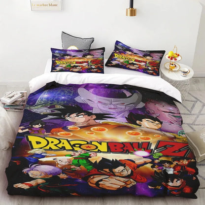 Σετ Παπλωματοθήκης Goku Dragon Ball για Εφήβους, Σετ Κλινοσκεπασμάτων με Παπλωματοθήκη για Παιδιά και Αγόρια, Ιδανικό Δώρο, Διακόσμηση Κρεβατοκάμαρας Queen King